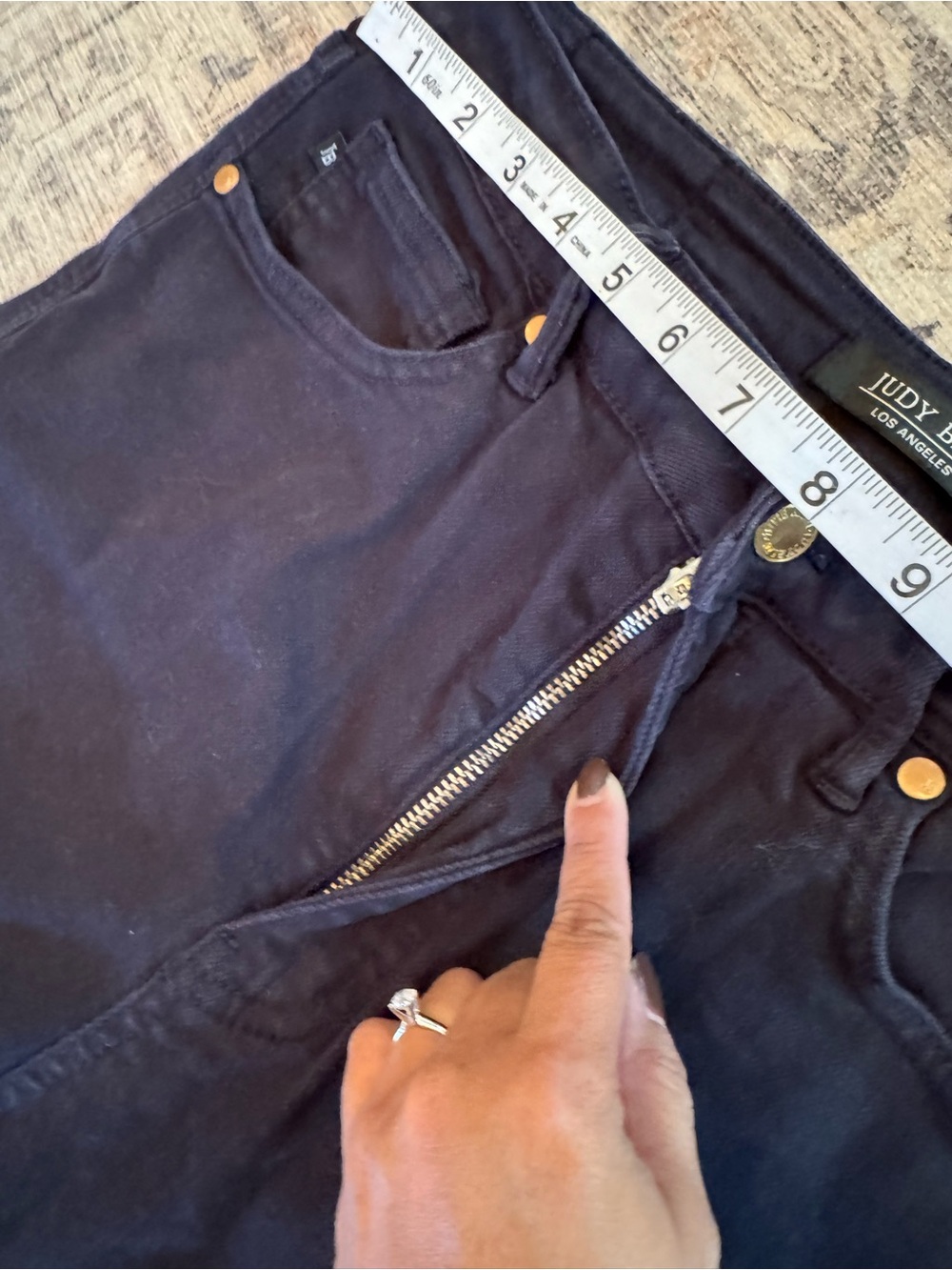 Judy Blue Garment Dyed Navy Wide Leg Crop Jeans (Style JB88807) Size 11/30 - Picture 9 of 12